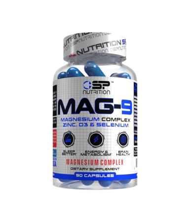 SP Nutrition MAG-9 Magnesium Complex Zinc D3 & Selenium for Sleep & Energy Support 90 Capsules