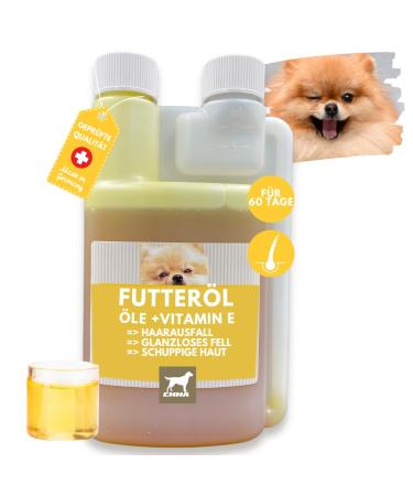 Linseed Oil Barf Oil for Dogs Cats Barf Oil Omega 3 & 6 I Food Oil + Vitamin EI Food Supplement Rich in Omega 3 Omega 6 Fatty Acids without Additives I Coat Skin Energy 0.25l