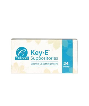 Carlson Labs Key E Suppositories 24 Soothing Inserts