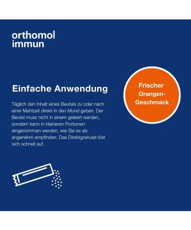  Orthomol orthomol immun Orange Direct Granules Portion Sachets 30 pcs - Buy Online on GoSupps.com
