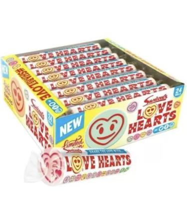 Swizzels Giant Love Hearts 39g (Pack of 4) Multipack Rolls - Fizzy Fruit Sweets Candy - Buy Online on GoSupps.com