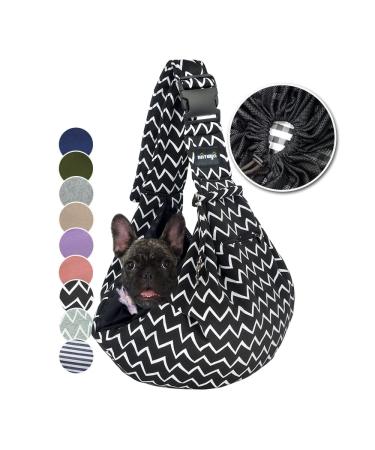 Dog carrier bag carrier bag for dogs natuya carrier with mains bag for carrier dogs cat hands free pet bag-buckle network pocket pocket pocket (black waves) black waves for pets 5-15 lbs