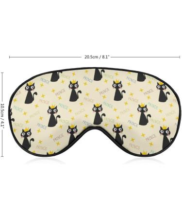 Cute Black Cat Crown Sleep Mask Blindfold | Adjustable Strap, Blocks Light for Travel & Nap | Men Women - Buy Online on GoSupps.com