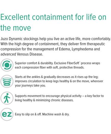 Juzo 3511 Dynamic Soft Closed Toe Stockings for Men II - 20-30 mm Hg Compression | Sili Dot Tone - Black | International Shipping Available - Buy Online on GoSupps.com