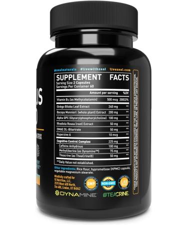 Nootropic NooFocus & Mood Support Matrix | Memory & Focus Supplement with Rhodiola B12 Alpha GPC Huperzine A DMAE | 120 CT - Boost Memory Focus Energy & Mood - Buy Online on GoSupps.com