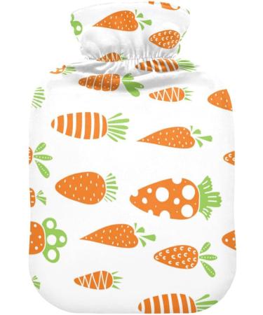Naanle Carrots Polka Dots Hot Water Bottle - 1L Transparent Warm Water Bottle for Pain Relief & Cold Therapy | Ideal Bed Hand & Feet Warmer - Buy Online on GoSupps.com