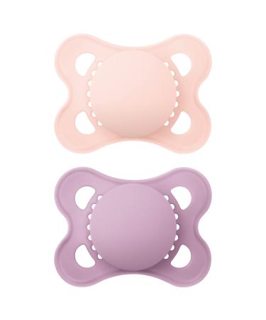 MAM Original Matte Pacifier (2 pack 1 Sterilizing Pacifier Case) Pacifiers 0-6 Months Baby Girl Pacifier Best Pacifiers for Breastfed Babies Sterilizing Storage Case