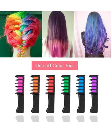 Haircreide Comb - 6 Colors | Temporary Hair Color Markers | Perfect Gifts for Halloween Birthday Parties & Cosplay - Buy Online on GoSupps.com