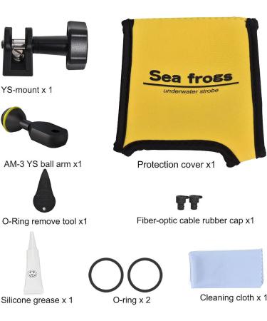 Seafrogs SF-01 Waterproof Scuba Diving Strobe Flash Light with YS Ball Arm Mount - Ideal for Underwater Photography with Sony, Olympus, Nikon, Canon Dive Cameras - Buy Online on GoSupps.com