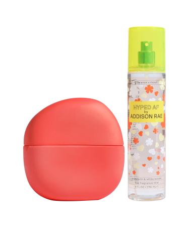 Addison Rae Fragrance Hyped - Mood-Boosting Fragrance Gift Set for Women - Mandarin and Blood Orange Notes - Eau de Parfum and Body Spray - 2 pc Hyped AF - Woody Citrus 1.7 Fl Oz (Pack of 2)