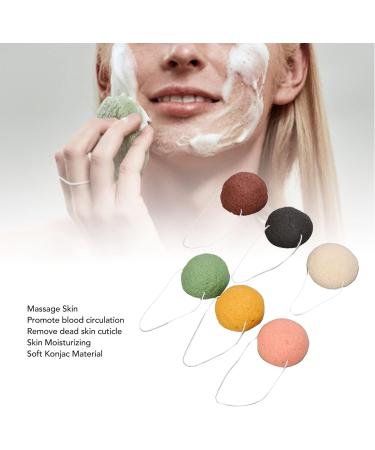 6 Pieces Konjac Facial Sponge Natural Biodegradable Konjac Facial Sponge Konjac Sponge Set for Deep Pore Cleansing and Exfoliation Facial Sponges for All Skin Types - Buy Online on GoSupps.com