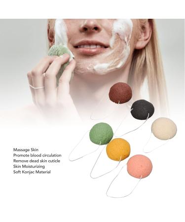6 Pieces Biodegradable Konjac Facial Sponge Set | Deep Pore Cleansing & Exfoliation for All Skin Types - Buy Online on GoSupps.com