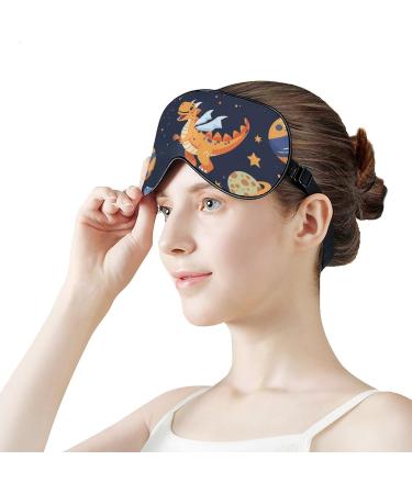 Buy Cartoon Dinosaur Sleeping Mask - Soft Adjustable Light-Blocking Eye Cover for Sleep - Cute Dino Design for All Ages - Buy Online on GoSupps.com