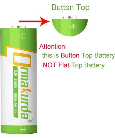 IMR 18500 Rechargeable Li-ion Battery 3.7V 1600mAh - 8 Pack for Solar Garden Lights & Flashlights - Buy Online on GoSupps.com