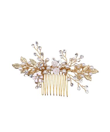 Didiseaon Alloy Hair Comb Crystal Hair Comb Bridal Hair Comb Women Hair Comb Hair Accessories Wedding Women's