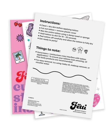 XO Fetti Bride Temporary Tattoos - 46 Iridescent Foil Styles | Bachelorette Party Decoration & Favors - Buy Online on GoSupps.com