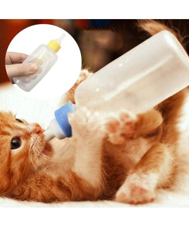7 Pcs Cat Nursing Bottle 60ml Pet Feeding Bottle with Replacement Nipples and Cleaning Brushes for Pet Puppy Cat Kitten Rabbit - Buy Online on GoSupps.com