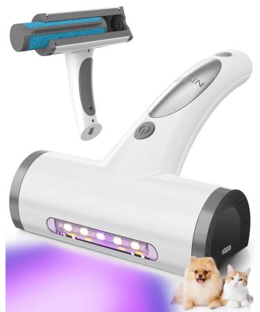 NISIEN Pet Hair Remover Roller, Dog & Cat Fur Remover with LED Detector Lights, Reusable Lint Rollers for Pet Hair, Animal Hair Removal Tool for Furniture, Couch, Clothes, Carpet, Car seat, Bedding