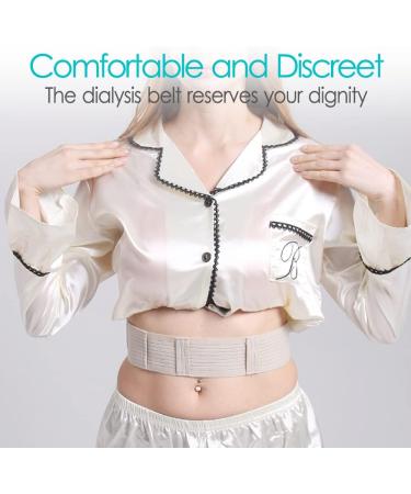 Buy 2 Pack Breathable PD Dialysis Belt - Peritoneal Dialysis Accessories for J Tube Catheter & Feeding Tube - Medium Size for Men & Women - Stomach Support - Beige - Buy Online on GoSupps.com