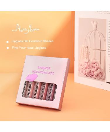 Buy Lip Gloss Gift Set | Hydrating & Plumping 6 Shimmer Colors Vegan & Cruelty Free Paraben Free - Buy Online on GoSupps.com