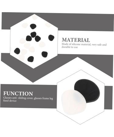 Osaladi 14 Pairs Anti-Slip Glasses Holders Small Anti-Drop Pebble Gel Ear Pads for Kids & Adults Black & White Frame Hooks - Buy Online on GoSupps.com