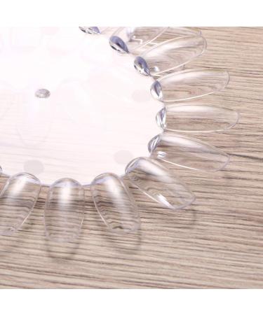 Solustre Acrylic Clear Round Nail Art Tips Display Wheel - 10pcs DIY Tool for Kids & Home Salon - Buy Online on GoSupps.com