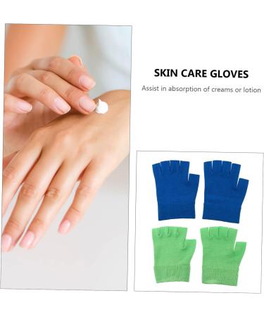 Beavorty 4 Pairs Gel Gloves Half Finger Glove Fingerless Mittens Hand Softening Gloves Women Moisturizing Gloves Dry Skin Gloves Overnight Gloves for Dry Heel Socks at Night Miss Dipping - Buy Online on GoSupps.com