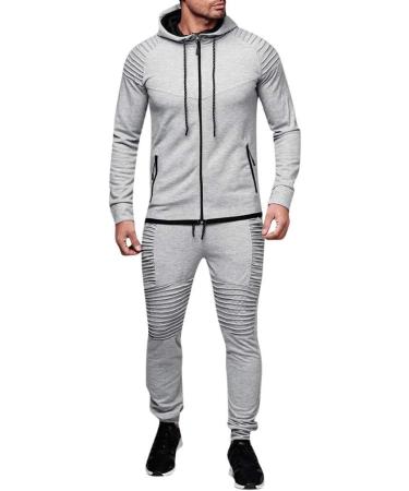 Hanxiulin Men's Long Jogging Suit - Autumn & Winter Training Sweatshirt & Pants for Ultimate Comfort | Leisure Wear - Buy Online on GoSupps.com