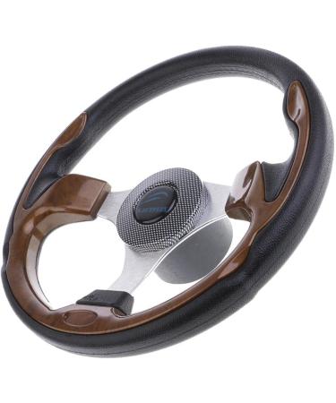 Dolity 12.6-inch Aluminum Alloy Boat Pontoon Steering Wheel | 3 Spoke 3/4 Shaft PU Carbon Fiber | Marine Accessories for Boats, Vessels, Yachts - Buy Online on GoSupps.com