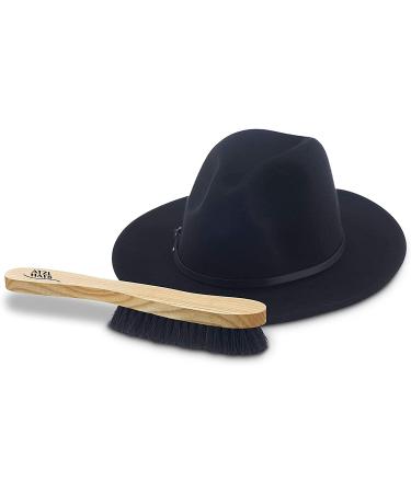 Premium Hat Brush for Felt, Fedora, Baseball Cap & Western Cowboy Hats - 100% Horse Hair Bristles, Beech Wood Handle for Clothes, Furniture, Pet Hair Cleaning Kit | Beige - Buy Online on GoSupps.com