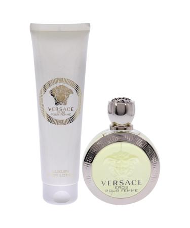 Versace Eros Pour Femme by Versace for Women - 2 Pc Gift Set 3.4oz EDT Spray 5oz Luxury Body Lotion - Buy Online on GoSupps.com