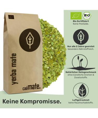 Buy Organic Yerba Mate Tea 1kg | Original Matured Smoke-Free & Plastic-Free | Fair Trade DE- KO-006 - Buy Online on GoSupps.com