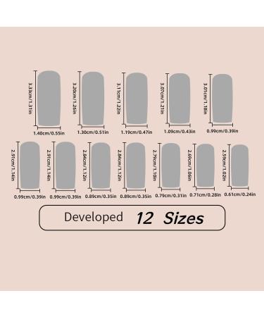 Red French Tip Press-On Nails | Square Long Fake Nails with Red Rhinestones | Reusable Acrylic Stick-On Nails for Women & Girls - 24Pcs - Buy Online on GoSupps.com