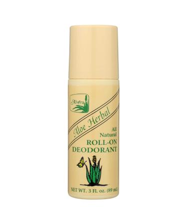Alvera Aloe Herbal All Natural Roll-On Deodorant - 3 fl oz