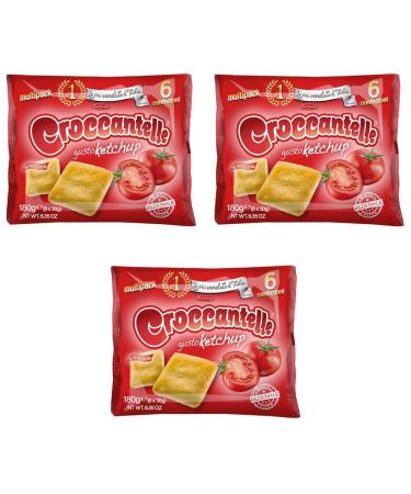 CROCCANTELLE Croccantelle Gusto Ketchup Set of 3 packs of 6 envelopes 210 g