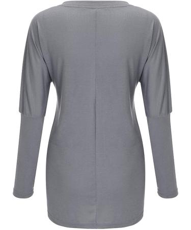 Plus Size Women's Christmas V Neck Sweatshirt - Funny Xmas Graphic Tunic Blouse | Holiday Shirts - Gray - X-Large - Buy Online on GoSupps.com