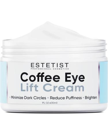 Caffeine Infused Coffee Eye Lift Cream - Reduces Puffiness  Brightens Dark Circles  & Firms Under Eye Bags - Anti Aging  Wrinkle Fighting Skin Treatment eyes
