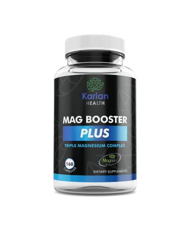 Karian Health mag Booster Plus with magtein(Magnesium L Threonate) Magnesium bisglycinate Magnesium taurate bacopa and gotu kola|for for Memory Focus Cramp Support and Calmness All in one Bottle