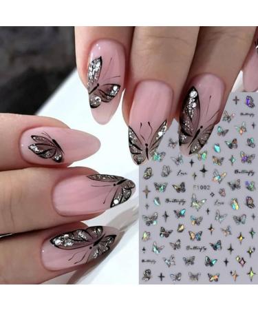 Buy BSBTBZ Butterfly 3D Self-Adhesive Nail Art Stickers | Shiny Glitter Decals for Women & Girls | Waterproof Glossy Finish | Perfect for Home & Salon Use - International Shipping Available - Buy Online on GoSupps.com