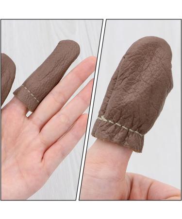 20PCS Leather Finger Cots | Cut Resistant Protector for Cracked Skin | Kitchen, Work, Sculpture | Anti-Slip & Reusable - Random Color - Buy Online on GoSupps.com