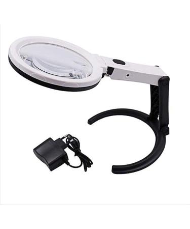 Lightweight Magnifying Glass Folding Handheld Plug-in Radio Type with Led Light 2/5X Magnifying Glass for Lighting Reading Watch Repair Tool Lofty Ambition