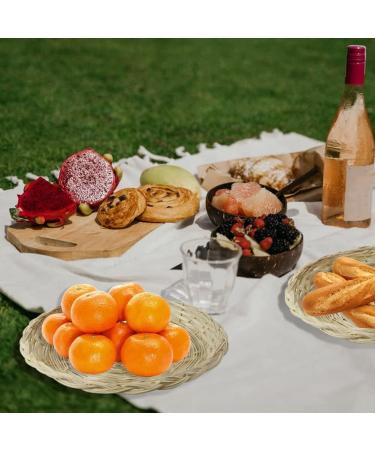 Spkaodngo 5 Pcs Bamboo Paper Plate Holder - 10 Inch Round Woven Plate Holder Reusable Paper Plate Holders for Picnic Party - Buy Online on GoSupps.com