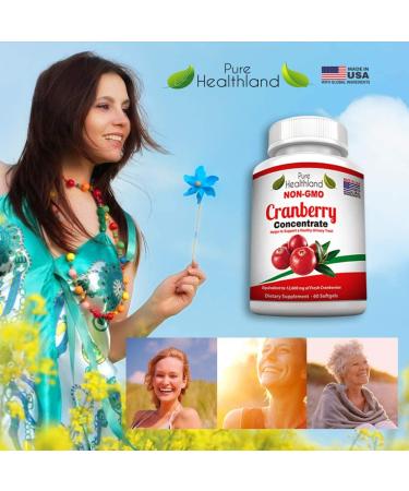 Pure Healthland Non-GMO Cranberry Concentrate Softgels - 60 UTI Support Pills - Buy Online on GoSupps.com