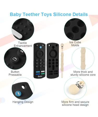Baby Teething Toy Silicone Teether - Remote Control Shape for Babies & Toddlers | BPA-Free & Dishwasher Safe | 1 Pack - Buy Online on GoSupps.com