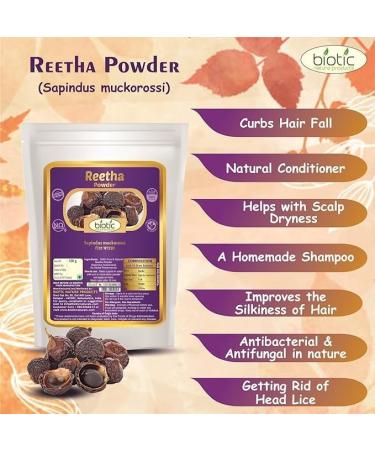 Natural Reetha Powder Areetha Powder 200GM Pack of 2 - Buy Online on GoSupps.com