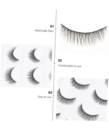 minkissy 10 Pairs Short False Eyelashes Art Eyelashes Thick Cross Eyelashes Dense Eyelashes Fake Eyelash Reusable Eyelashes Lashes Makeup Eyelash Major Accessories 6d Artificial Fiber - Buy Online on GoSupps.com