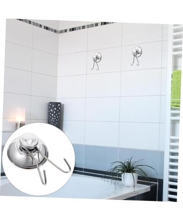 Alipis 1pc Hook up Heavy Duty Coat Hangers Suction Cup Hook Wall Key Hanger Suck Cup Hook Metal Work Towel 7X6CM Silver - Buy Online on GoSupps.com