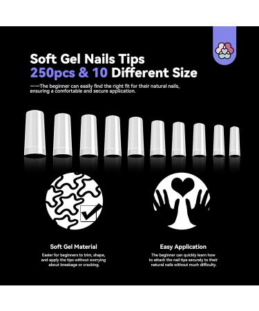 Buy SAVILAND Acrylic Nail Tips & Glue - Half Cover False Nail Tips 10 Sizes for Professional Acrylic Nails | Fast-Dry Nail Glue & Starter Kit - Buy Online on GoSupps.com