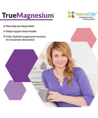 NatureCity TrueMagnesium Bisglycinate Chelate - 60 Servings | Highly Absorbable Magnesium Supplement - Buy Online on GoSupps.com