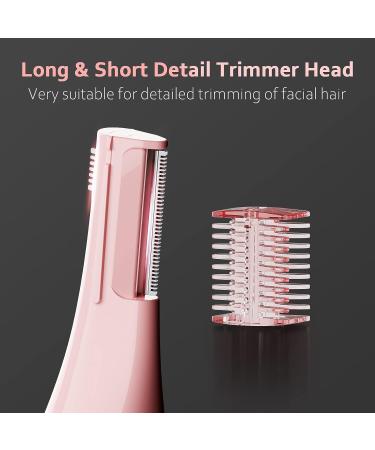Women's Rechargeable Ear Nose Hair Trimmer - Painless Facial Hair & Eyebrow Trimmer - Waterproof Dual Blades Shaver - 2023 Professional Pink Clipper - Buy Online on GoSupps.com